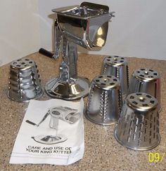 king kutter food and vegetable cutter instructions