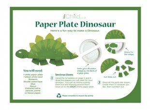 paper plate dinosaur instructions