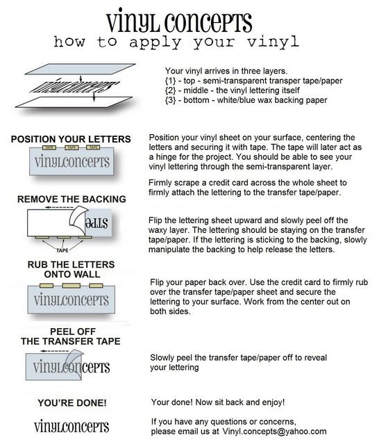 vinyl decal application instructions