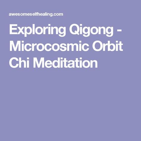 microcosmic orbit meditation instructions