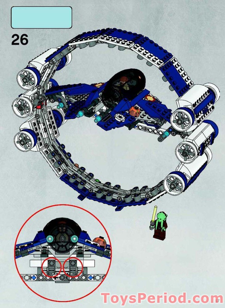 lego jedi starfighter with hyperdrive booster ring instructions