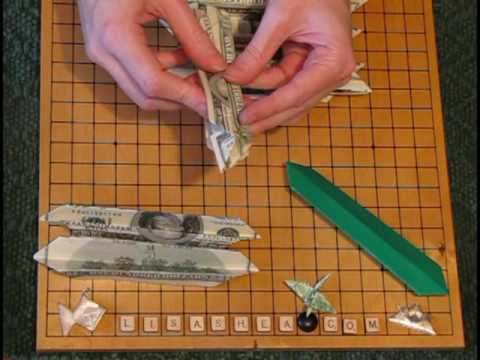 money origami flower instructions
