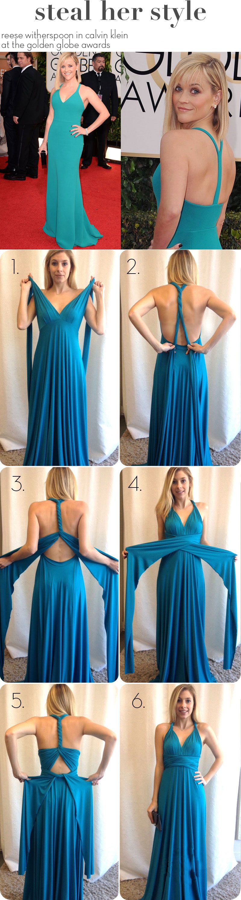 multiway wrap dress instructions