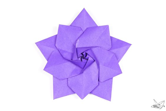 origami star flower instructions