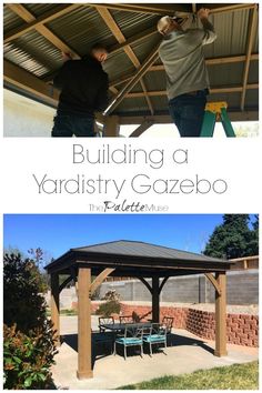 yardistry wood gazebo with aluminum roof instruction manual